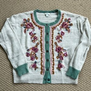 Gorgeous embroidered Sundance sweater